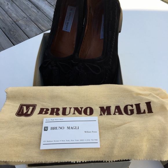 Bruno Magli Black Suede Loafers